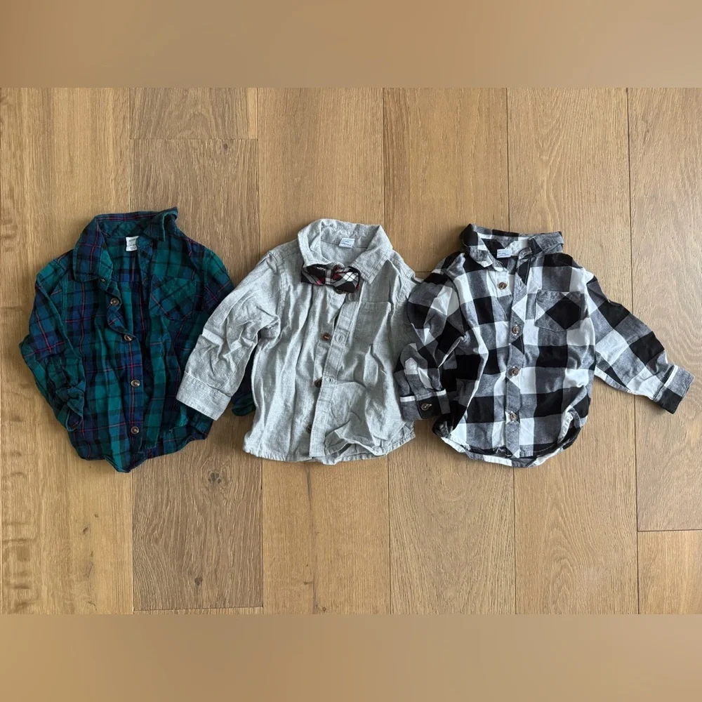 Lot of Boys Long Sleeve Button Downs - size 18 months